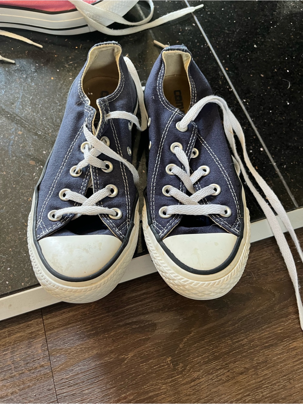 Converse Kids Navy Blue Low Top Sneakers